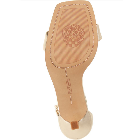 Vince Camuto | Shoes | Vince Camuto Enella Ankle Strap Sandal Gold 85m | Poshmark